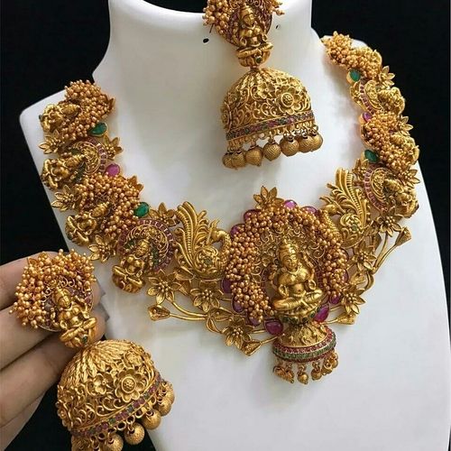 Antique Temple Design Necklace Set at Best Price in Mumbai