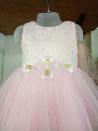 Pink Beautiful Design Baby Frock