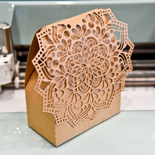 Designer Gift Packaging Box - Laser Cut Paper , 5x2 Inches, Perfect for Gifting Perfumes, Chocolates, Bangles, and Laddoo