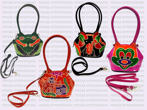 As Per Customer Choice Hand Crafted Painted Leather Handbags