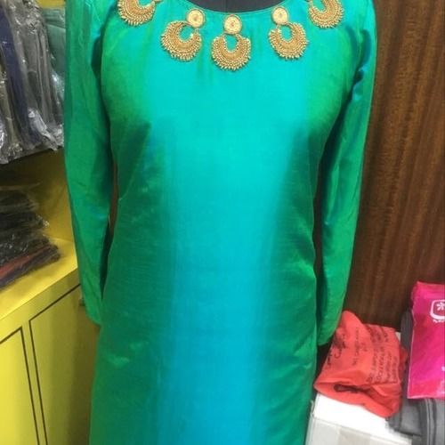 Breathable Fancy Green Color Kurti