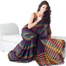 Winter Ladies Cotton Printed Saree With Unstitched Blouse