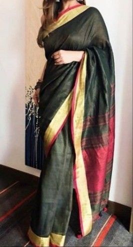 Organic Linen Traditional Sarees