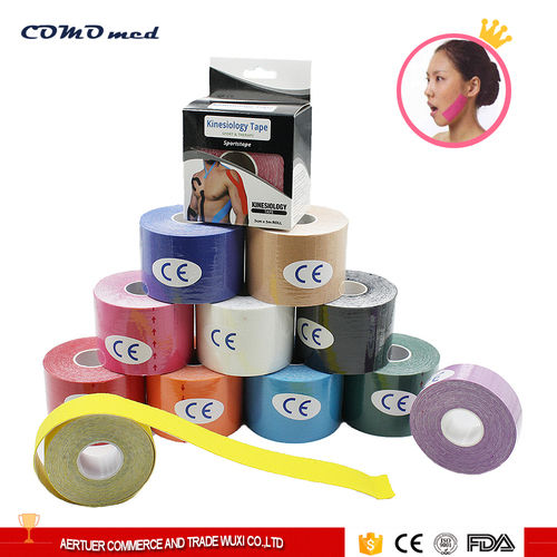 Imported Acrylic Adhesives Waterproof Sports Kinesiology Tape Dimension(l*w*h): 2.5/3.8/5cm*5m  Centimeter (cm)