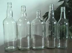 Clear Empty Glass Bottles