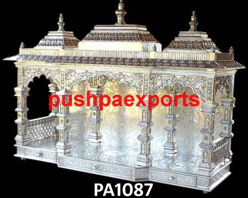 Easy To Clean Designer Metal Pooja Temple 