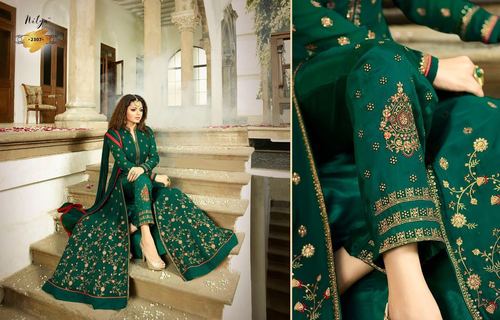 Drashti Dhami Green Georgette Anarkali Suit