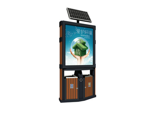 Solar Advertising Lightbox Trash Bin