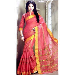 Any Cotton Ladies Saree With Border Pattern