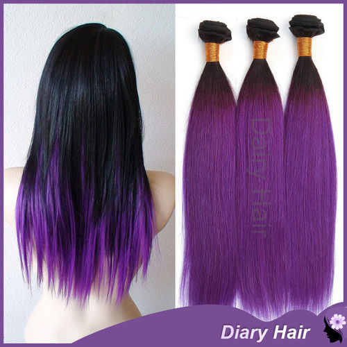 Purple Ombre Straight Remy Hair Extensions At Best Price In