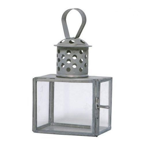 Metal Glass Contemporary Candle Lantern