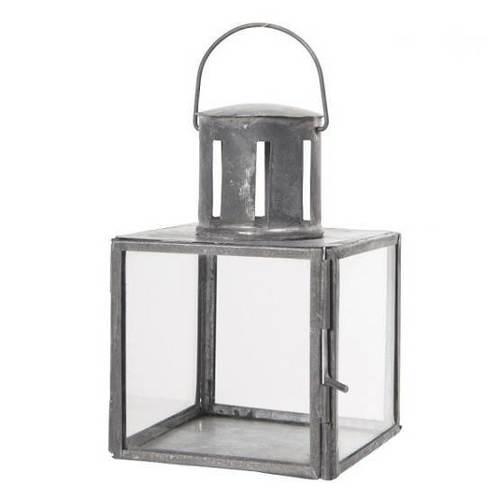 Metal Mini Lantern With Black Zinc Antique Finish