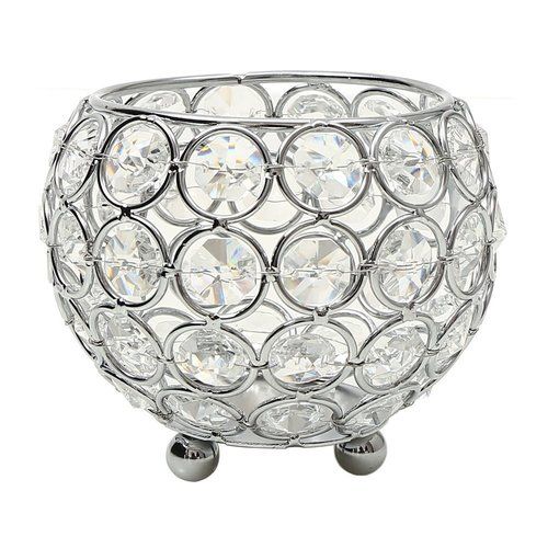 Metal Crystal Votive Holder Nickel