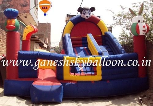 Multi Color Inflatable Double Sliding Bouncy