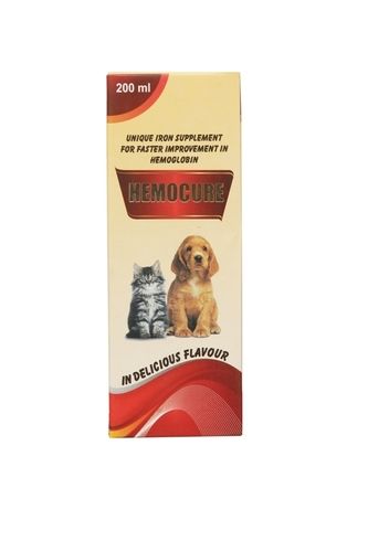 Hemocure Iron Supplement For Dogs/Cats And Pups/Kitten 200Ml