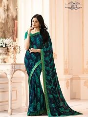 Stylish Designer Printed Party Wear Fox Georgette Sarees