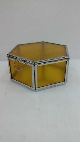 Brass Glass Jewellery Box