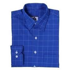 Anti Wrinkle Readymade Mens Blue Shirt With Customized Size