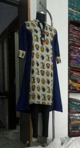 Designer Dotted Cotton Kurtis