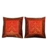 Jaipuri Aari Zari Embroidered Cushion Cover