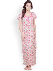 Pink Color Night Gown