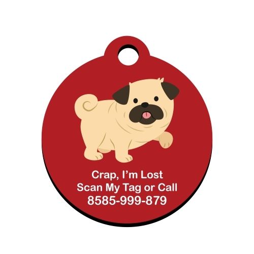 Round Crap I Am Lost - Dog Tags