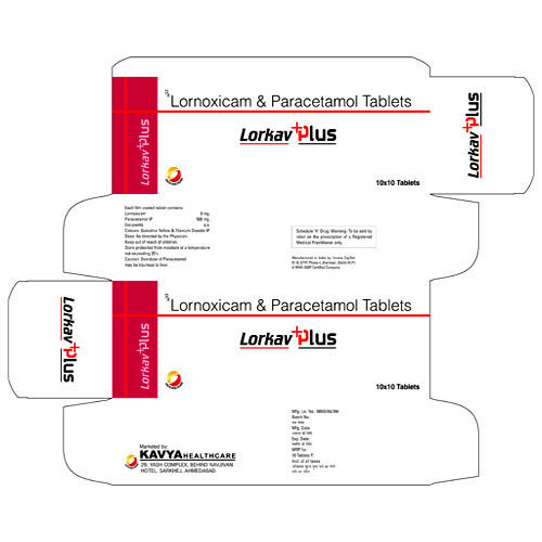 लोरकव प्लस लोर्नॉक्सिकैम और पेरासिटामोल टैबलेट 