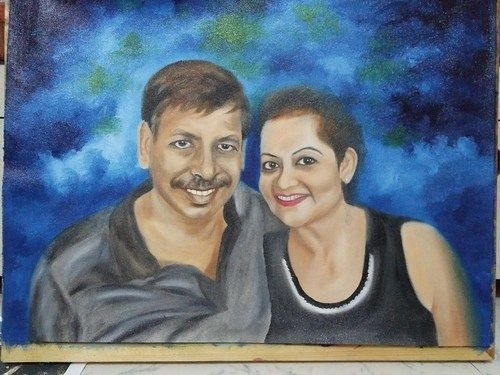 Handmade Portrait Oil Painting In Canvas