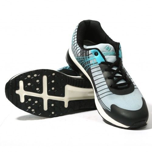 Sagma Men's Black-sea Green Breathable Running, Walking, Training & Gym Shoes