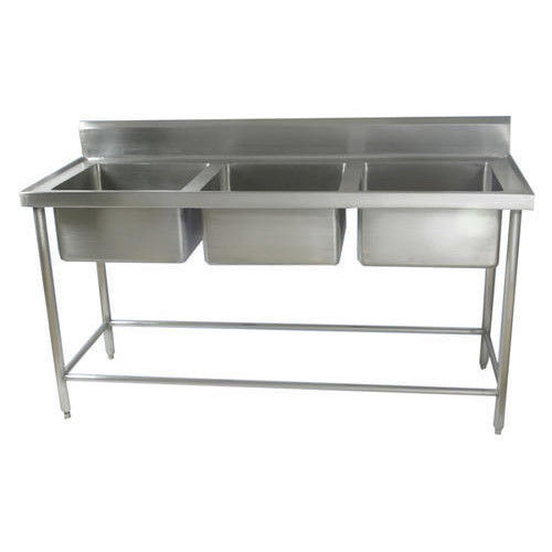 Three Sink Unit - Supreme Quality Stainless Steel Design | Rugged Durability, Excellent Finish