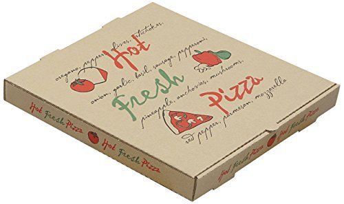 Brown Printed Pizza Box