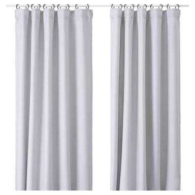 White Color Cotton Curtain