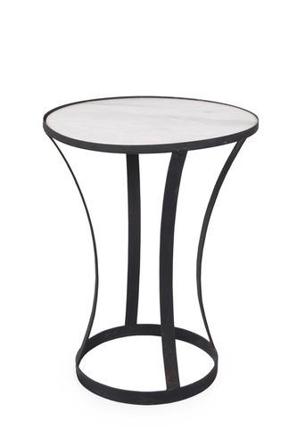 Side Table With Metal and Marble