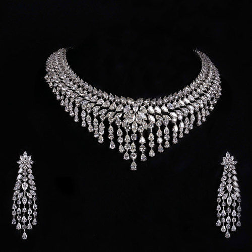 Fancy Diamond Necklace Sets Excellent