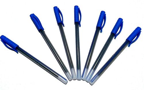 Disposable Plastic Ball Pen - High-Quality Blue Ink , Versatile and Affordable Writing Tool