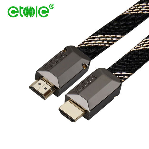 Real 4K 2160P Nylon Net Braided Flat 19 + 1 Hdmi Cable Application: Video & Audio