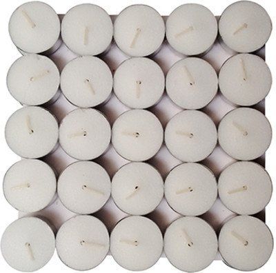 Abhicarya Decorative Wax Tea Light Candle (White, Set of 50)