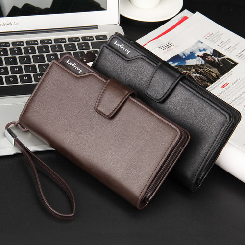 Black Pu Leather Mens Wallets