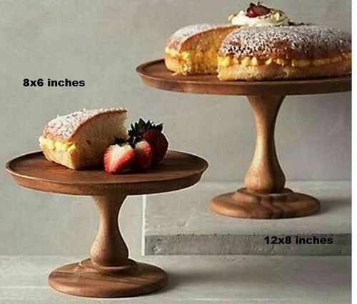 Wooden Cake Dome Stand