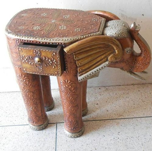 Exclusive Wooden Elephant Shape Stools