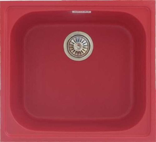 Red Single Bowl Kitchen Sink