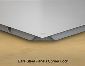 Bare Steel Floor Panels Corner Lock