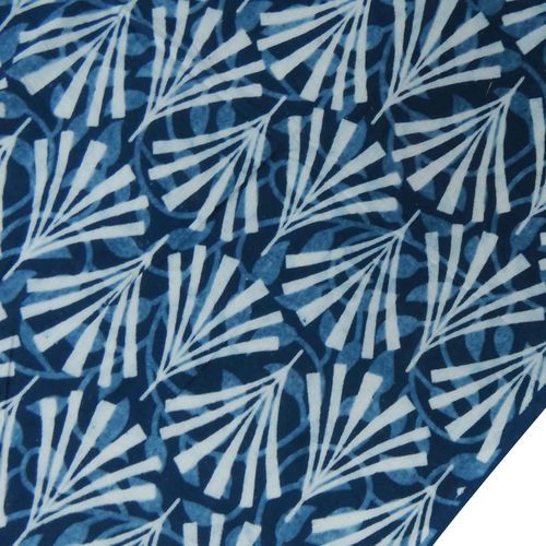 Indigo Blue Discharge Fabric