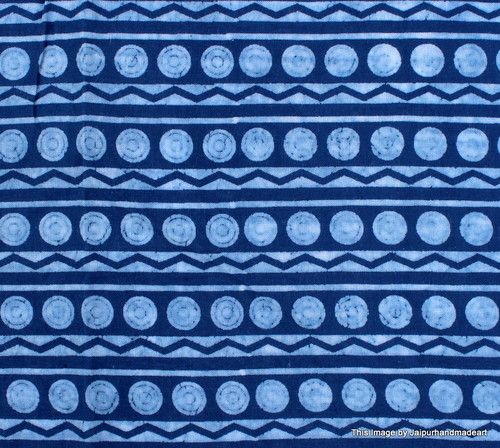 Indigo Blue Printed Cotton Fabric