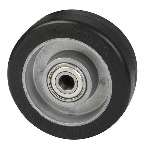 Black Rubber Trolley Wheels