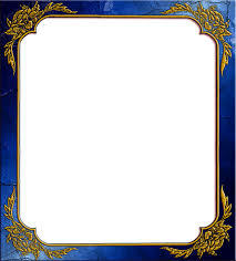 Blue Decorative Rectangle Photo Frame