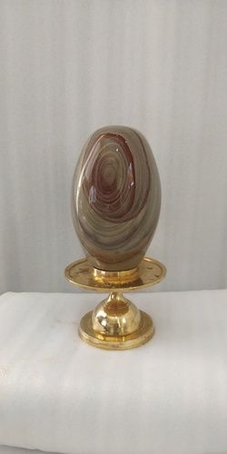 Natural Narmada Shivling With Brass Base