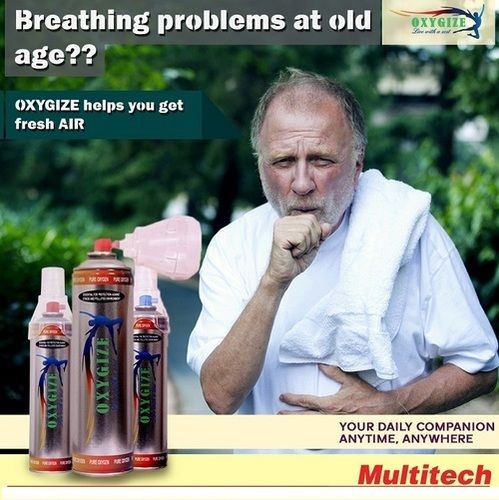 Pure Oxygen Can For Old Age Person