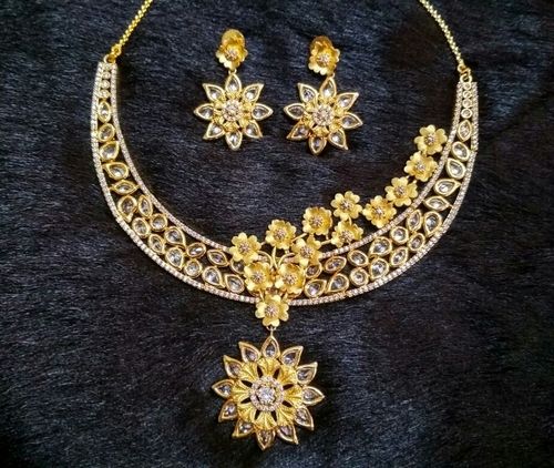 Cubic Zirconia Imitation Necklace Set