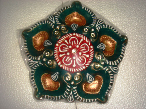 Decorative Colorful Panch Diya